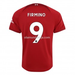 Camisola Liverpool Firmino 9 Equipamento Primeiro 2022-2023 Manga Corta
